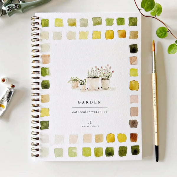 Garden Watercolor Workbook, Beginner Friendly by Emily Lex Studio