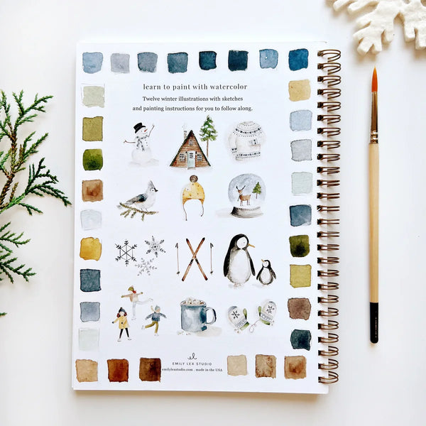 Winter Watercolor Workbook, Beginner Friendly by Emily Lex Studio