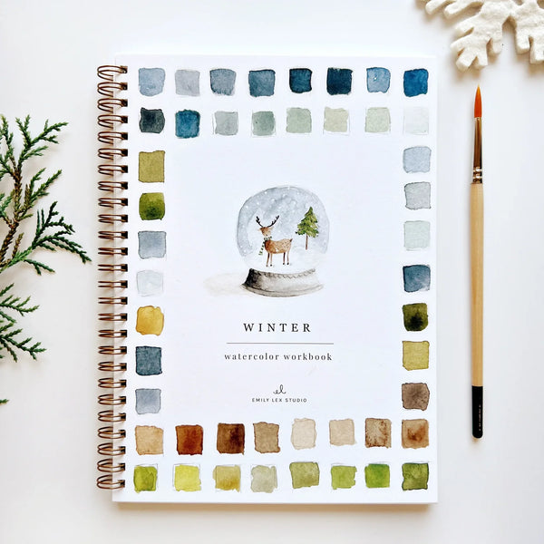 Winter Watercolor Workbook, Beginner Friendly by Emily Lex Studio