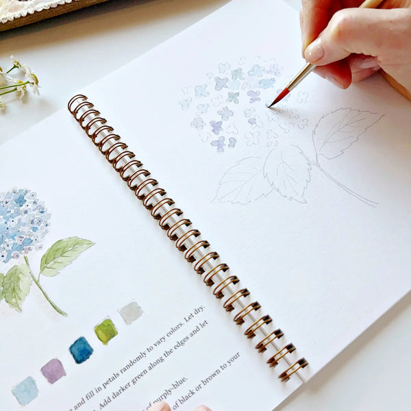 Flowers Watercolor Workbook, Beginner Friendly by Emily Lex Studio