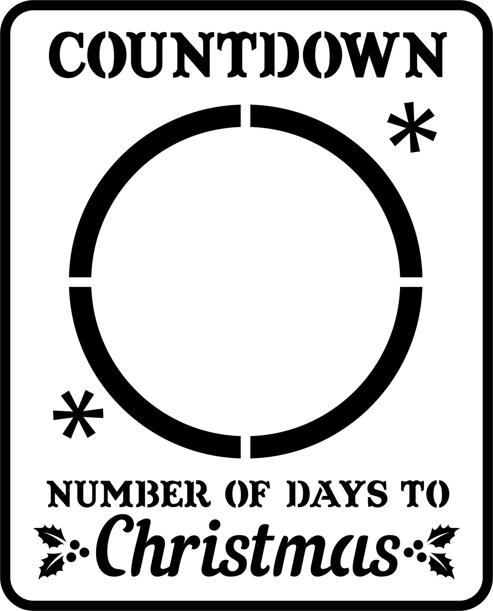 X-Mas Countdown JRV Stencils
