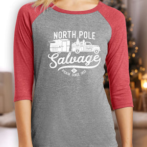 North Pole Salvage Raglan | Baseball T'Shirt