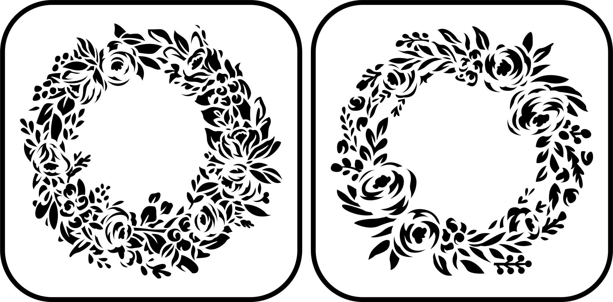 Floral Wreath 2 Pack JRV Stencils