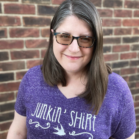 Junkin Shirt V-Neck T'Shirt | Purple Only