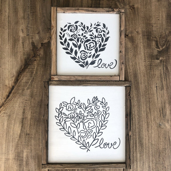 Two Hearts Set JRV Stencils