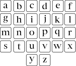 Lowercase Letters JRV Stencils