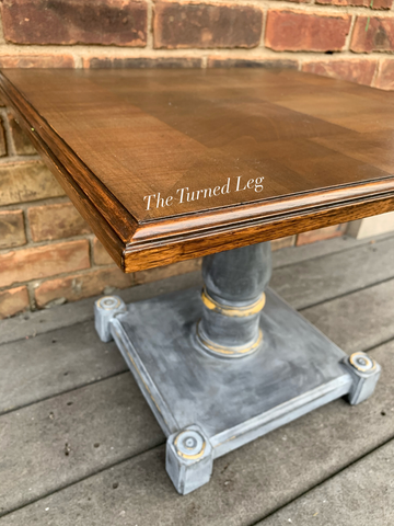 Wood Topped End Table