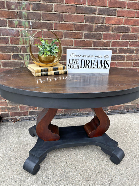 Vintage Oval Table with Drawer