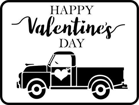 Valentine's Truck Stencil